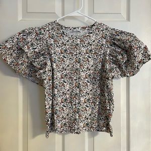 Zara floral print blouse Size M.